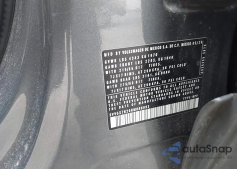 2024 Volkswagen Taos 1.5T S из США, поврежденный, VIN 3VV5X7B26RM088993